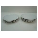 White Round Scalloped-Edge Plates 9ct. Ceramic