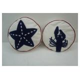 Round Throw Pillows. 14" diameter