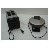 Stainless Steel Toaster & Cuisinart Waffle Maker