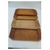 4 Wooden Lap trays