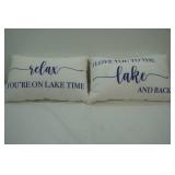 Throw relax, lake pillows