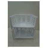2 Sterilite Stacking Organizing Baskets