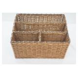 Woven Wicker Desktop Letter Organizer