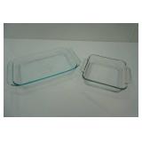 Pyrex 9x13 Pan and Anchor Hocking 9x9 Pan