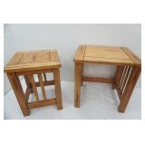 Wooden Nesting Side Tables 2ct