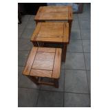 Wooden Nesting Side Tables 3ct