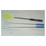 Campfire forks, flyswatter