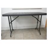 Black Rectangle Folding Table. 48"x23.5"x 28"