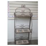 Three-Tiered Wrought Iron Mosaic Baker