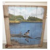 Wooden Barn Door Painting. M. Rees 41"x46.5"