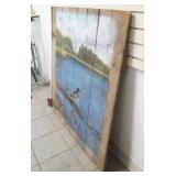 Wooden Barn Door Painting. M. Rees 41"x46.5"