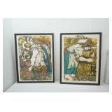 Carter Holman Paintings. "Fall of Falls" 71/100 & "The Great Shock (when wheat was wheat)" 7/75