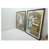 Carter Holman Paintings. "Fall of Falls" 71/100 & "The Great Shock (when wheat was wheat)" 7/75