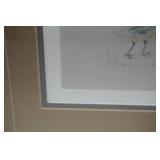 Gerry Strong Print. Framed, Matted. 26"x15" Ducks. Art Print