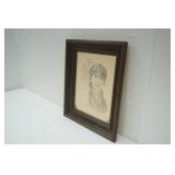 Nancy Williams 1981. Numbered 3/250. Framed Pencil Drawing.