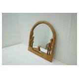 Red Oak Sculptured Mirror. Duck on a Lake. 22.25"x 23"