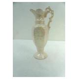 Vintage Iridescent Lusterware Ceramic Pitcher 11" tall