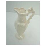 Vintage Iridescent Lusterware Ceramic Pitcher 11" tall