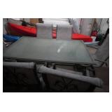Glass Patio Table and 6 Chairs
