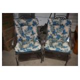 Metal Patio Chairs and Cushions. (bounce)