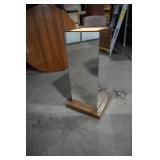 Mid-Century Modern Light-Up Display Pedestal w/Wooden Base