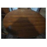 Dining Room Pedestal Table and Adjustable Swivel Chairs w/armrests