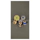 Kohler Inc. Teacups & Saucers Set - Blue/Green, 3 Cups + 3 Saucers