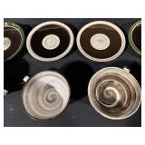 Assorted Ceramic Mugs & Bowls - Swirl Interiors, Green Rim