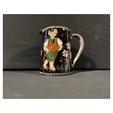 Hand-Painted Ceramic Folk Art Mug with Child Figure