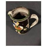 Hand-Painted Ceramic Folk Art Mug with Child Figure