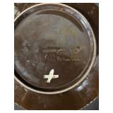 6x Hand-Painted Ceramic Plates - Folk Art Floral & Figures Motifs