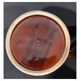 3x Brown Stoneware Mugs - Oven-Proof - Made in USA