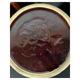 3x Brown Stoneware Mugs - Oven-Proof - Made in USA