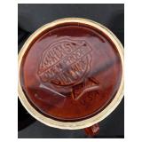 3x Brown Stoneware Mugs - Oven-Proof - Made in USA