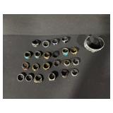 Assorted Turquoise & Gemstone Rings - Silver & Gold Tones