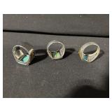Assorted Turquoise & Gemstone Rings - Silver & Gold Tones