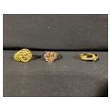 Assorted Turquoise & Gemstone Rings - Silver & Gold Tones