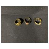 Assorted Turquoise & Gemstone Rings - Silver & Gold Tones