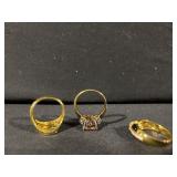 Assorted Turquoise & Gemstone Rings - Silver & Gold Tones