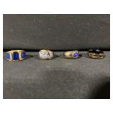 Assorted Turquoise & Gemstone Rings - Silver & Gold Tones