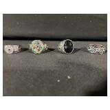 Assorted Turquoise & Gemstone Rings - Silver & Gold Tones