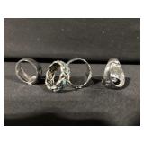 Assorted Turquoise & Gemstone Rings - Silver & Gold Tones