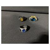 Assorted Turquoise & Gemstone Rings - Silver & Gold Tones