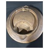 Vintage Round Relief Plaque with 3D Woman Figure - Hanging Art