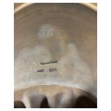 Decorative Circular Tin Plaque with 3D Woman in Period Dress