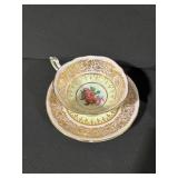 Assorted Floral Teacups & Saucers - Porcelain, Gold Trim