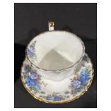 Assorted Floral Teacups & Saucers - Porcelain, Gold Trim