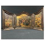 Quinten Massys Triptych Panel Set - Three Hinged Religious Scenes