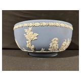 Wedgwood Jasperware Blue Bowl with White Relief Figures