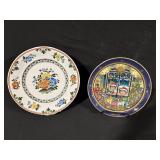 Villeroy & Boch Alt Amsterdam Floral Plate + Heiligabend 1991 Plate - 2pc Lot